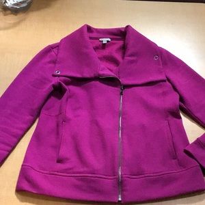 Talbots Dark Pink Autumn/Fall Zippered Jacket